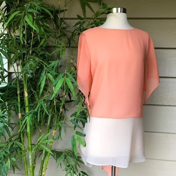 Rehab Tops - 🎉Rehab Peach & Cream Butterfly Sleeve Top🎉